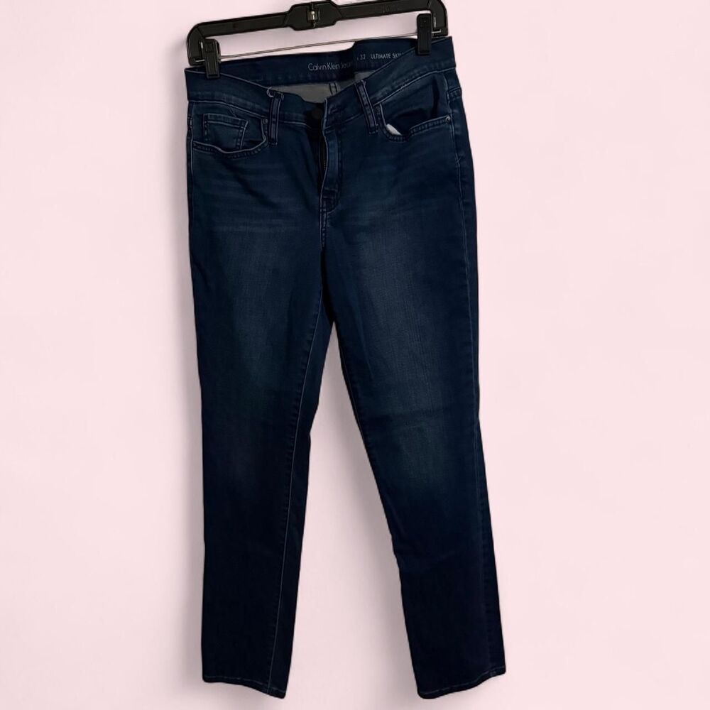 Calvin Klein Jeans Womens Size 12 Blue Ultimate Skinny Denim Pants